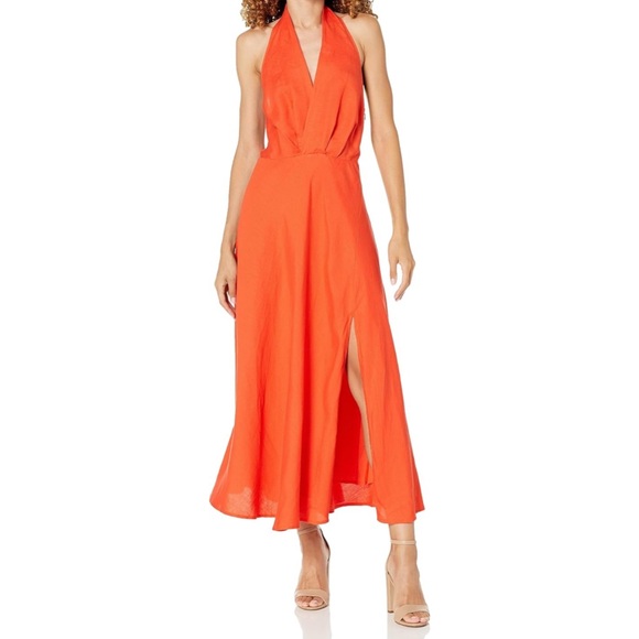 Astr Dresses & Skirts - NWT- ASTR The Label ‘Keava’ GORGEOUS Linen Halter Flare Skirt Midi Dress